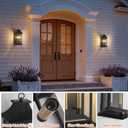 tewei 18'' Outdoor Wall Lights, Porch Light Outdoor Wall Sconce Lantern, 2-Light Black Exterior Lighting Fixture Wall Mount E12 Gold Base, Outside Light for House Backyard Garage, 2-Pack