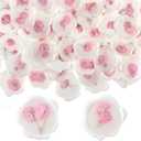 Qilery 50 Pcs Wax Seal Stickers Baby's Breath Dried Floral Envelopes Seals Stickers Bulk for Wedding Invitation Bridal Shower Birthday Party Letter Greeting Cards Gift Wrapping, Self Adhesive (Pink)