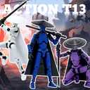 T13 Already Assembled Action Figure Accessories,T13 Multi-Jointed Movable 3D Printed Toys (Yellow-)