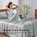 California King Size Sheet Set, Viscose Bamboo Sheets for Bed Set 4pcs, 100% Viscose Derived from Bamboo, Hotel Luxury Silky & Cooling for Hot Sleepers, Deep Pocket Up to 17", Light Grey