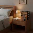 Cologne Organizer for Men,Cologne Stand with 5 Drawer,Stylish Nightstand Organizer with Floral & Bird Design,Dresser Drawer Organizers,Organizador de Perfumes,Perfume Stand Organizer for Bedroom,Black