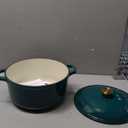 Mueller DuraCast 6 Quart Enameled Cast Iron Dutch Oven Pot with Lid, Heavy-Duty, Oven Safe up to 500 F & Across All Cooktops, Wedding Registry Ideas & Gifts, Emerald