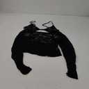 Women Y2K Backless Lace Crop Top Open Back Sheer See Through Going Out Tops (Medium, A2 Black 2pcs)