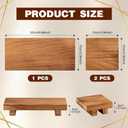 Hoteam 3 Pcs Wooden Risers for Display Paulownia Wood Pedestal Stand Bathroom Kitchen Counter Decor Torched Wood Soap Dispenser Tray Farmhouse Vintage Display Stand for Candles Plants Perfume