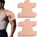 10pcs Kinesiology Tape for Shoulder, Waterproof Muscle Tape Precut Strips Breathable Elastic Pre Cut Athletic Accessories for Body Fitness Shoulder Support Sports & Physical Relaxation (Beige)