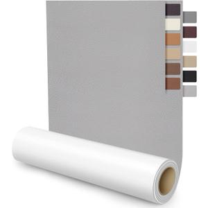 Leather Patch Repair Tape for Furniture,15.7x59 inch Leather Repair Patch Self-Adhesive,Vinyl Leather Repair Tape Kit for Car Seat,Furniture,Sofas,Chair,Handbags Grey