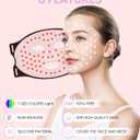 Red Light Photon Facial & Neck Mask with Remote Control, 7 Custom Modes with Infrared, Portable & Rechargeable with Timer for Home Use, 850nm Infrared & Red Light Masks, Black