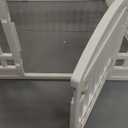 Pet Playpen Gate for Dogs Heavy Plastic Puppy Exercise Pen Small Pets Fence Puppies Folding Cage 4 Panels for Puppies and Small Dogs House White (33.5x33.5 Inches)