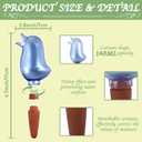 4 Pack Self Watering Spikes, Indoor Plant Watering Globes, Bird Shape Automatic Irrigation Spikes,Plant Watering DevicesBlue