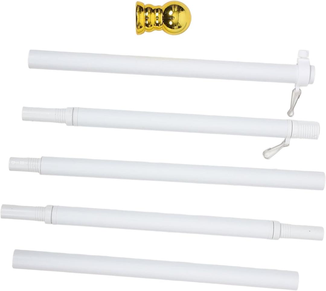 1set Section Rotating Garden Flag Pole for Outdoor Use Easy to Install for Hanging Seasonal Flags Suitable for Gardens Balconies and Parties