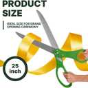 25 Inch Large Green Scissors - Oversized Grand Opening Scissors for Ribbon Cutting Ceremony Giant Shears for Business Openings and Special Events Inaugurations