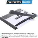 ISDIR Guillotine Paper Cutter 12" with Integrated Pressure Bar Heavy Duty Metal Base, 15 sheet Capacity, Magnetic Guide & Safety Guard Precision Trimmer for Cardstock, Crafts, DIY, Photos & Office