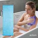 ARCH&M Exfoliating Washcloth Body Scrubber - 35-Inch Japanese & Korean-Style Back Scrubber Towel for Daily Use in Shower, Textured Poly Nylon Body Washcloth for Smoother-Looking Skin, Quick-Dry 3 Pack