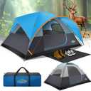COBIZI 8-10 Person Camping Tent, 12x9FT Spacious Family Tents for Camping Ideal for Camping, Hiking, 3500mm Waterproof Double-Layer Windproof Tent for Hiking & Backpacking, Blue