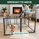 FXW AuraSpace Pro Acrylic & Wire Mesh Indoor Dog Playpen, 24" Height 8 Panels Metal Dog Pen for Puppies & Small Dogs, BlackPatented