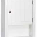 RiverRidge White Ashland Single Door Wall Mount Cabinet with Shelves, 16.54''W x 7.09''D x 20.47''H