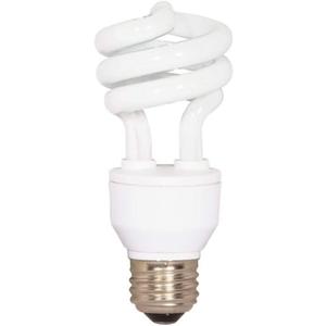 Satco S7413 18-Watt E27 Base T2 Mini Spiral, 2700K, 230V, Equivalent to 75-Watt Incandescent Lamp for Enclosed Fixtures