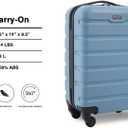 Wrangler Hardside Spinner Luggage, Blue Heaven, Carry-On 20-Inch
