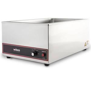 Winco FW-S500 Commercial Portable Steam Table Food Warmer 120V 1200W,Stainless Steel,Large