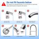 Faucet Mount Water Filter for Kitchen Sink - Dual Mode Water Outlet, Water Filter for Sink Faucet Reduces Chlorine, Limescale, Heavy Metals & Bad Taste with 2 Replacement Filter