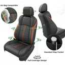 Custom Seat Covers for Tacoma 4th Gen 2024 2025 2026 Double Cab SR5/TRD Sport/TRD Off-Road/SR Full Set with Console Covers, Waterproof Leather Back and Front Seat Protectors Black Brown