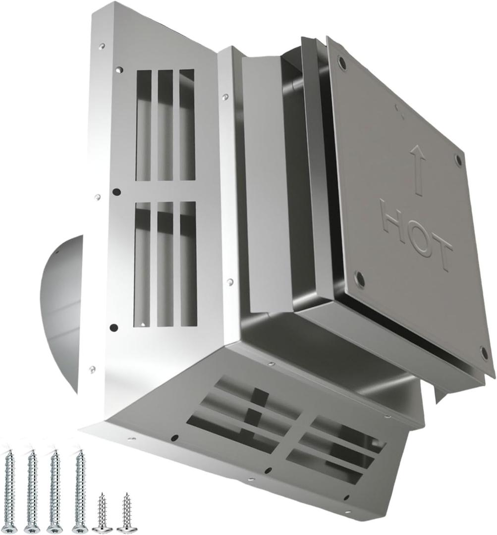4" x 6-5/8" 46DVA-HC Horizontal Square Termination Fit for Direct Vent Gas Stoves or Fireplaces Vent