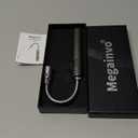 Butane Lighter Torch Long Lighter Refillable Jet Lighter Windproof Lighter with Visual Fuel Window Flexible Neck Lighter for Grill Fireplace Stove Camping Kitchen (No Butane Included) - Black