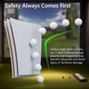 Golf Simulator Impact Screen, Triple Layer Projection Screen for Home, 3D Air Mesh Golf Impact Screen with Probe and Snap Hooks for Indoor/Home/Garage Training (9'×7')