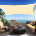 6' x 13' Beige Rectangle Sun Shade Sail SSP1212 Canopy Durable Fabric UV Block Awning,We Make Custom Orders