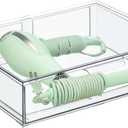 MDesign Wide Plastic Stackable Bathroom Storage Organizer Bin with Pull Out Drawer for Cabinet, Vanity, Shelf, Cupboard, Cabinet, Countertop, or Closet Organization - Lumiere Collection - Clear (12 x 16 x 4 (Pack of 1))