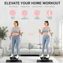 Rock Stepper Side to Side, Rocking Stepper for Exercise at Home with Resistance Bands & LCD Monitor, Low Impact Mini Stair Stepper, Anti-Slip Compact Home Workout Equipment, 250 LBS