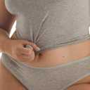 Organic Basics Women's Core Organic Cotton High-leg Brief Underwear (Large, Grey Mlange)