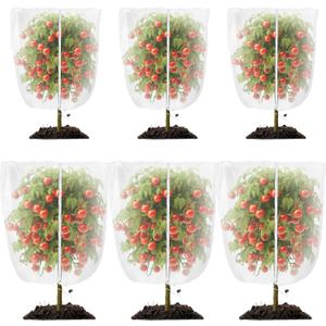 Fruit Tree Netting with Zipper and Drawstring Bird Netting for Garden Plant Protection Mesh Pest Barrier Bags for Tree Plant Protection(6 Pcs,5.9 x 5.9 ft,7.8 x 7.8 ft)