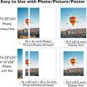 JCJMY 20x24 Picture Frame with 16x20 Mat, Display Photo 16x20 with Mat or 20 x 24 Without Mat, Wall Hanging Large 20 by 24 Poster Frame with Plexiglass, White