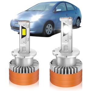 Fit for Toyota Prius 2006-2009 Xenon HID Light Replacement, 24000LM 600% Brightness D4R HID Bulbs, 6000K Cool White, Pack of 2