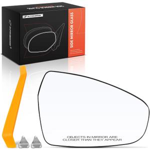 A-Premium Right Passenger Side Non-Heated Mirror Glass with Backing Plate - Compatible with Kia Forte 2019 2020 2021, Exterior Side View Convex Mirror
