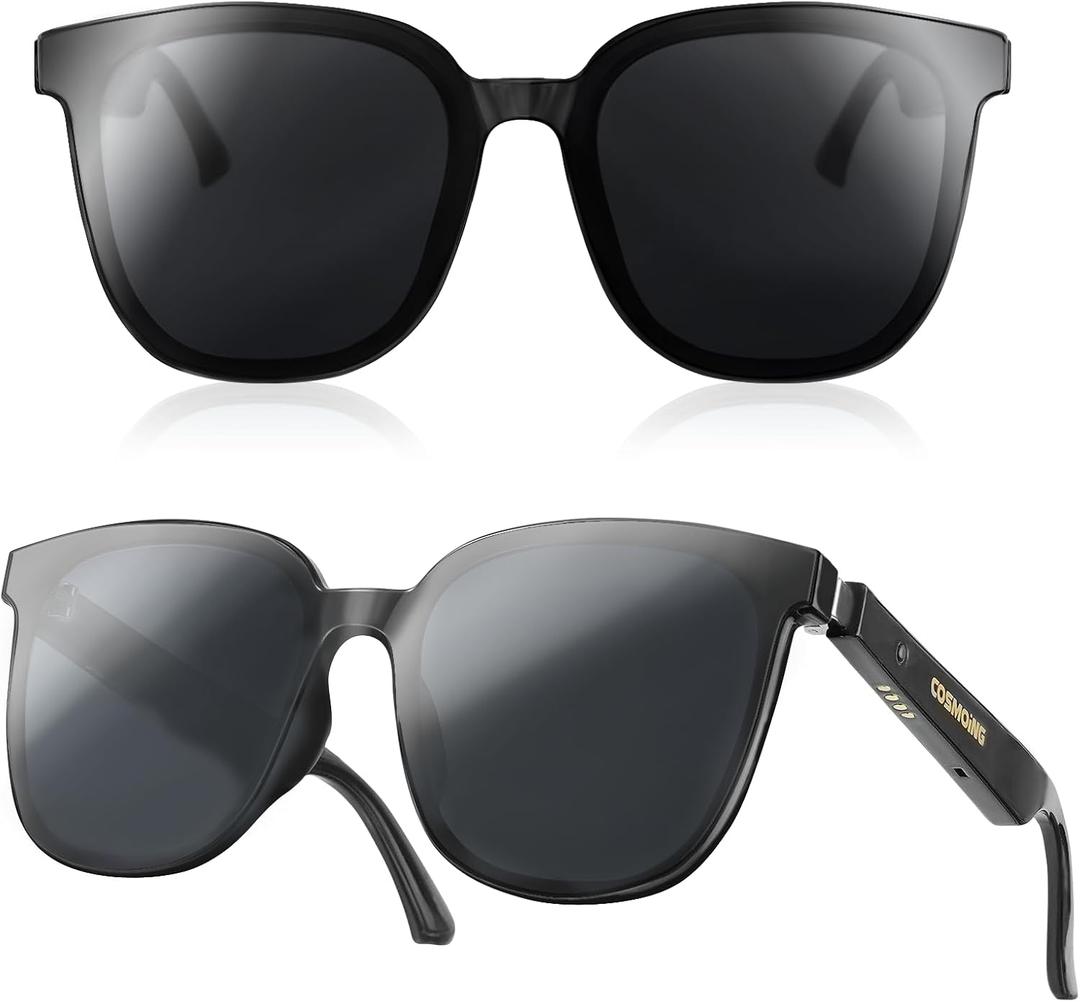 Smart Glasses, Bluetooth Sunglasses Hands-Free Calling with Mic & Speakers, Bluetooth 5.3 with HD Lenses, Stereo Audio Wireless Headset for Cycling Running Hiking