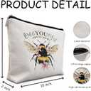 5 x Bee Gifts for Bee Lovers Small Makeup Bag, Bee Gifts for Women, Honey Bee Gifts Cosmetic Bags for Women, Bee You Tiful Bag Style C