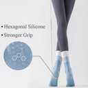 GUUNIEE Pilates & Yoga Socks for Women with Non-Slip Grip for Barre, Ballet,Hospital & Barefoot Workout 2/4 Pairs Breathable (Blue)