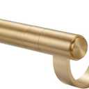 Curtain Rods for 28-68” Windows, Splicing Construction, 1” Adjustable Drapery Rod with Aluminum Alloy Brackets and Finials for Window, Sliding Door, Patio, Living Room Decoration, Brushed Gold