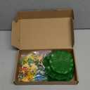 Hungdao 48 Pieces Mini Plastic Frog Toys  Artificial Lily Pads, Include Colorful Realistic Frogs Rainforest Animals Pond Toys  Floating Foam Leaves for Kids Sensory Bin Water Table Pool Cake Decor