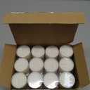 Stonebriar 48 Count White Unscented Smokeless Long Burning Clear Cup Tea Light Candles with 6 to 7 Hour Burn Time