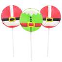 Needzo Assorted Christmas Lollipops, Fruit Punch Flavored Suckers, Individually Wrapped Holiday Treats (Pack of 3)