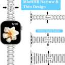 MioHHR Thin Metal Bands Compatible with Apple Watch Band Ultra3/2/1 Series 11 10 9 8 7 6 5 4 3 2 1 SE3/2/1,Slim Narrow Stainless Steel Strap for Women iWatch 49mm 46mm 45mm 44mm 42mm 41mm 40mm 38mm