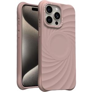 ORNARTO Vortuxe for iPhone 15 Pro Case 6.1" | 2X MIL-STD Drop Protection | Compatible with MagSafe | Sleek Aesthetic Liquid Silicone Phone Cover - Latte