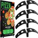 Blulu 4 Pcs Small Spider Feet Sign Holder Floor Standing Display Base Spider Feet Board Sign Holder for Display Any Size Board for Stores Advertising Events, Stainless Steel