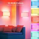 Battery Operated Wall Sconces Set of 2, 5000mAh Rechargeable Wall Lighting 15 Colors Wall Lamp with Remote 10 Levels Brightness, Wireless Wall Sconces Decor with Timer for Bedroom Living Room