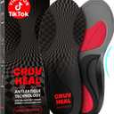 CRUVHEAL Work Orthotic Insoles - Anti Fatigue Medium Arch Support Shoe Insert Men Women - Plantar Fasciitis Flat Feet - Relieve Foot Pain - Work Boot Insoles Standing All Day (L, Gray)