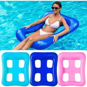 3 Pack Inflatable Pool Float Lounge Chair - Foldable Floating Raft for Adults, Pool Lounger for Swimming Pool, Lake, Beach Party Fun
