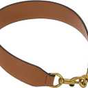 uxcell 22.83 Inch PU Leather Short Bag Strap with Clasp, Purse Handles Handbags Replacement Straps for Clutch Bag Crossbody Underarm Bags, Brown, Deep Gold Buckle